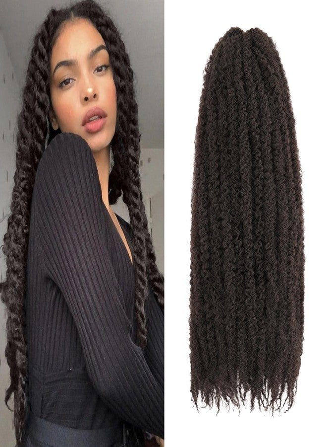 ZRQ 8 Packs Marley Hair Crochet Braids,24 Inch Afro Kinky Marley Braiding Hair, Synthetic Curly Twist Marley Hair, Long Springy Afro Twist Hair Extensions (4#,8 Packs) - Image 1